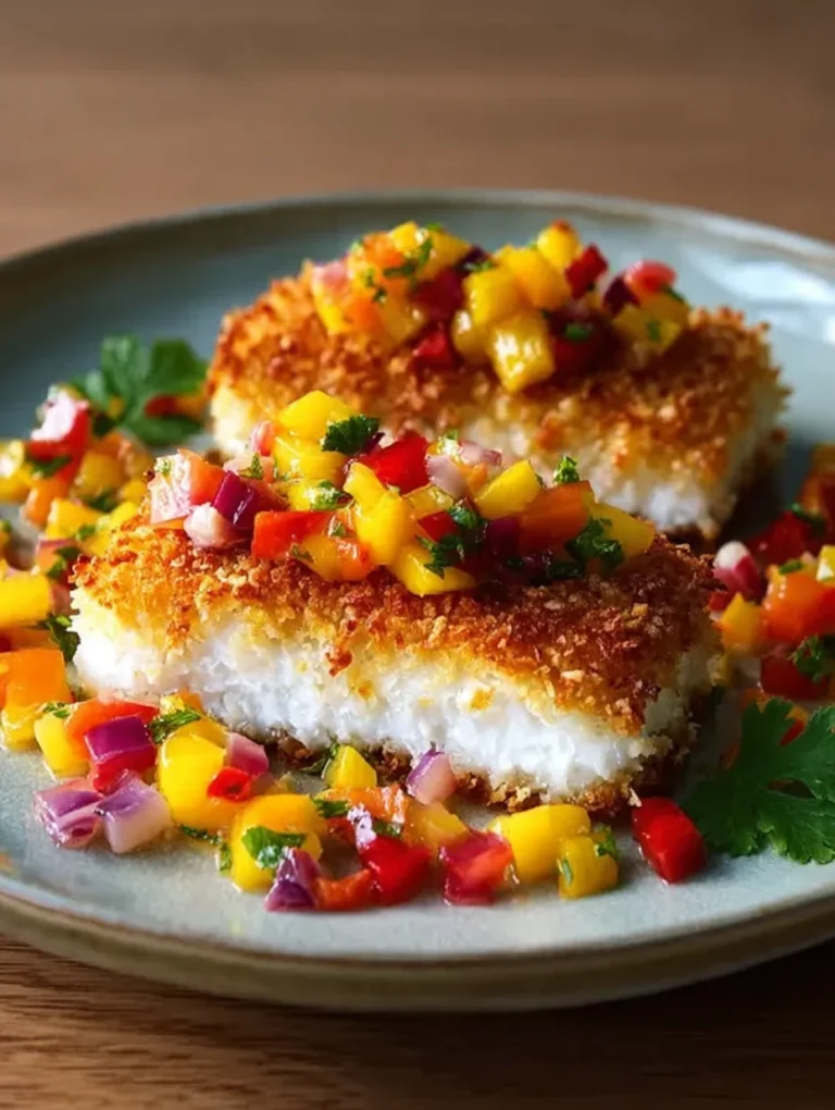 tropical coconut crusted