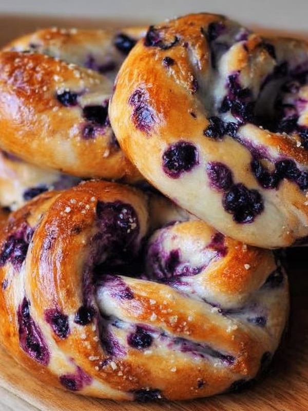 4 Ingredient Blueberry Bagel