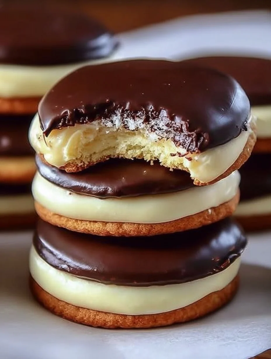 Boston Cream Pie Cookies