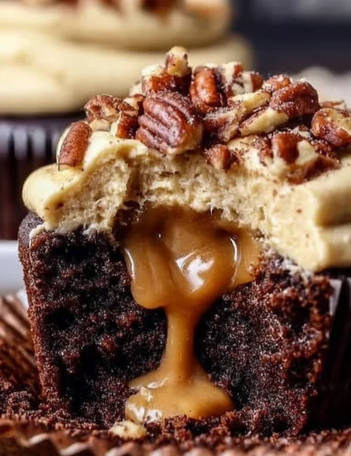 Bourbon Pecan Pie Cupcakes