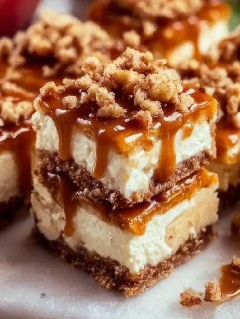 Caramel Apple Cheesecake Bars
