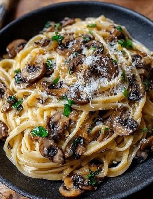 Caramelized Leek and Mushroom Gruyere Pasta