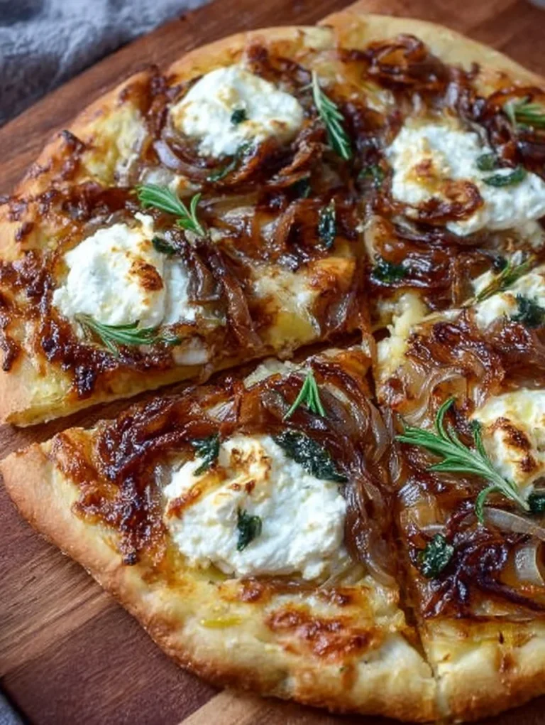 Caramelized Onion & Goat Cheese Pizza