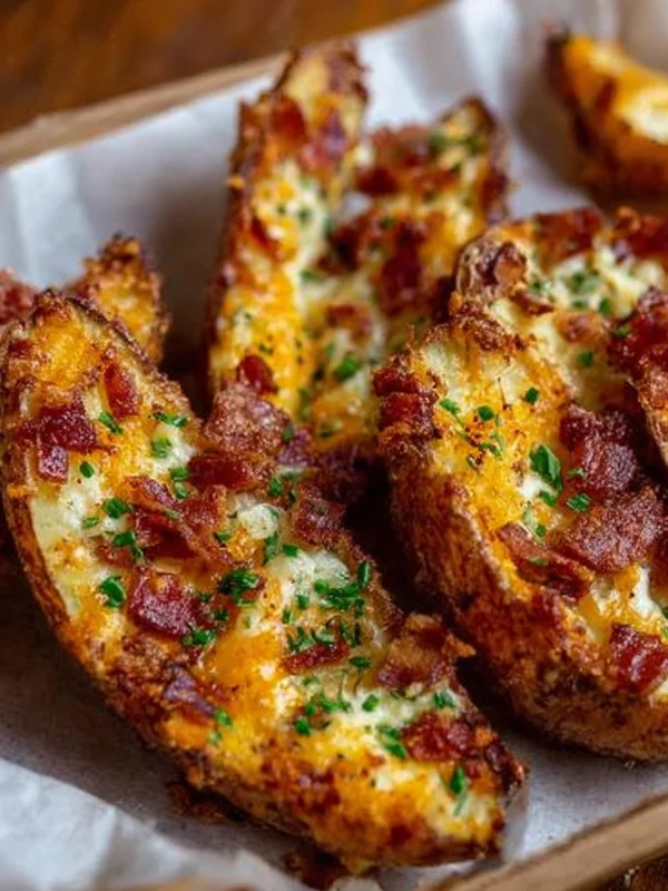 Cheddar Bacon Potato Wedges