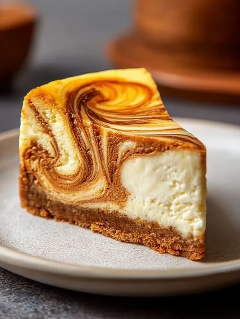 Cheesecake with Pumpkin Swirl