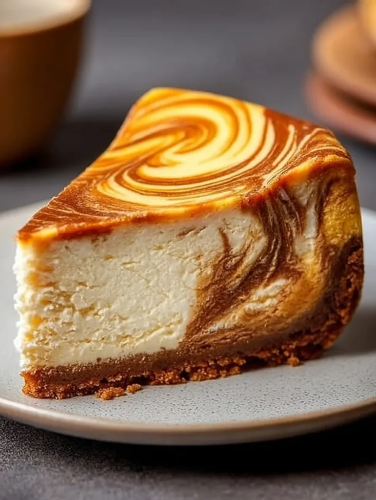 Cheesecake with Pumpkin Swirl