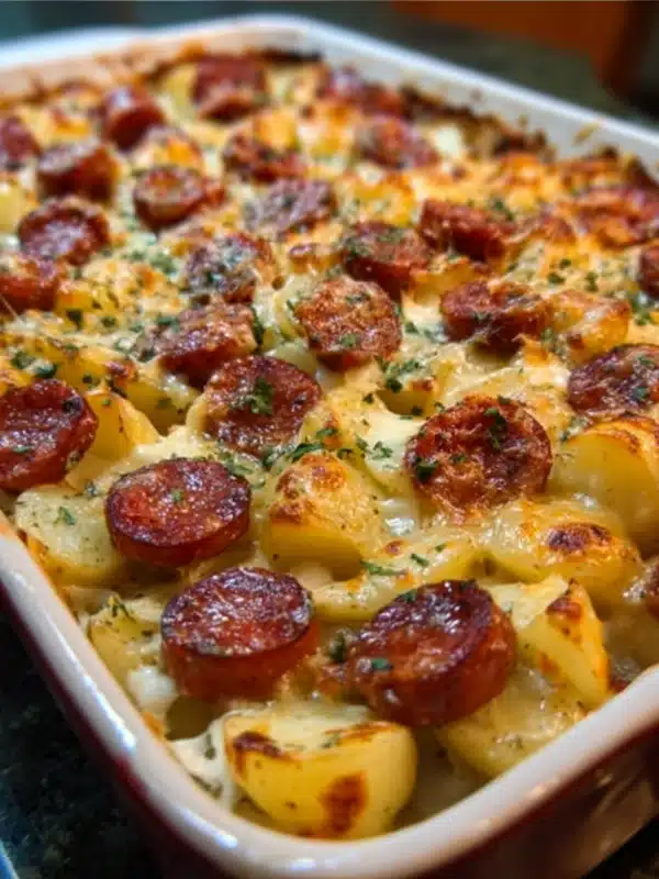 Cheesy Ranch Potatoes and Smoked Sausage