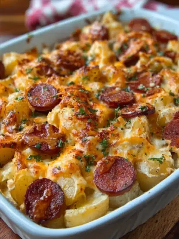 Cheesy Ranch Potatoes and Smoked Sausage