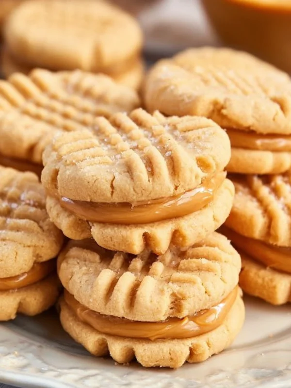 Chewy Peanut Butter Sandwich Cookies