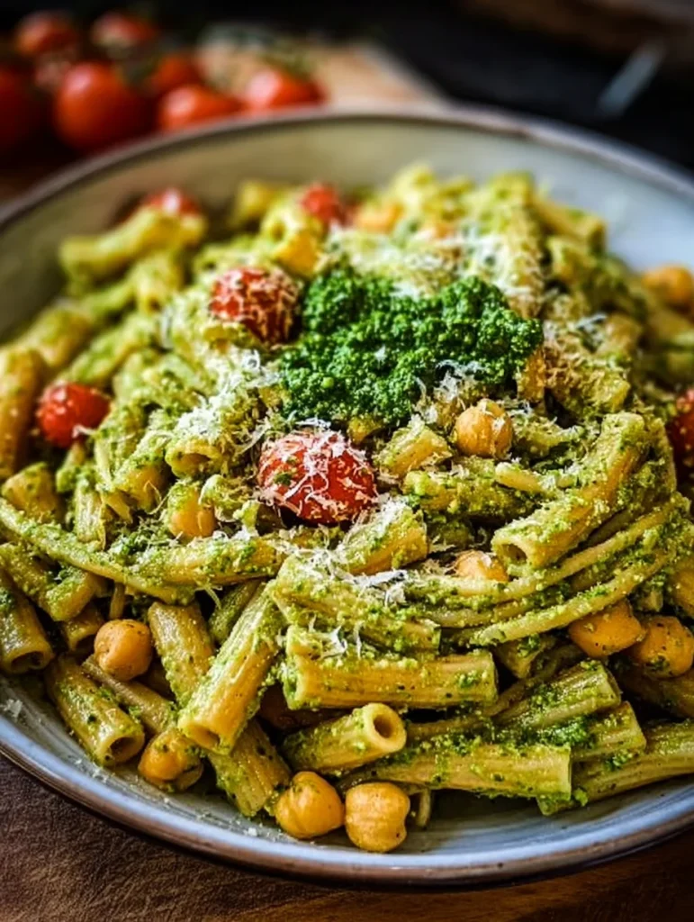 Chickpea Pesto Pasta