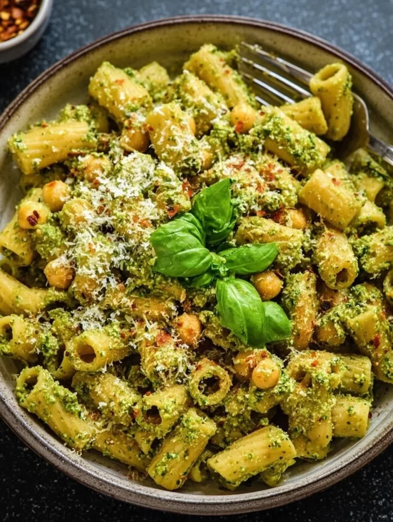 Chickpea Pesto Pasta