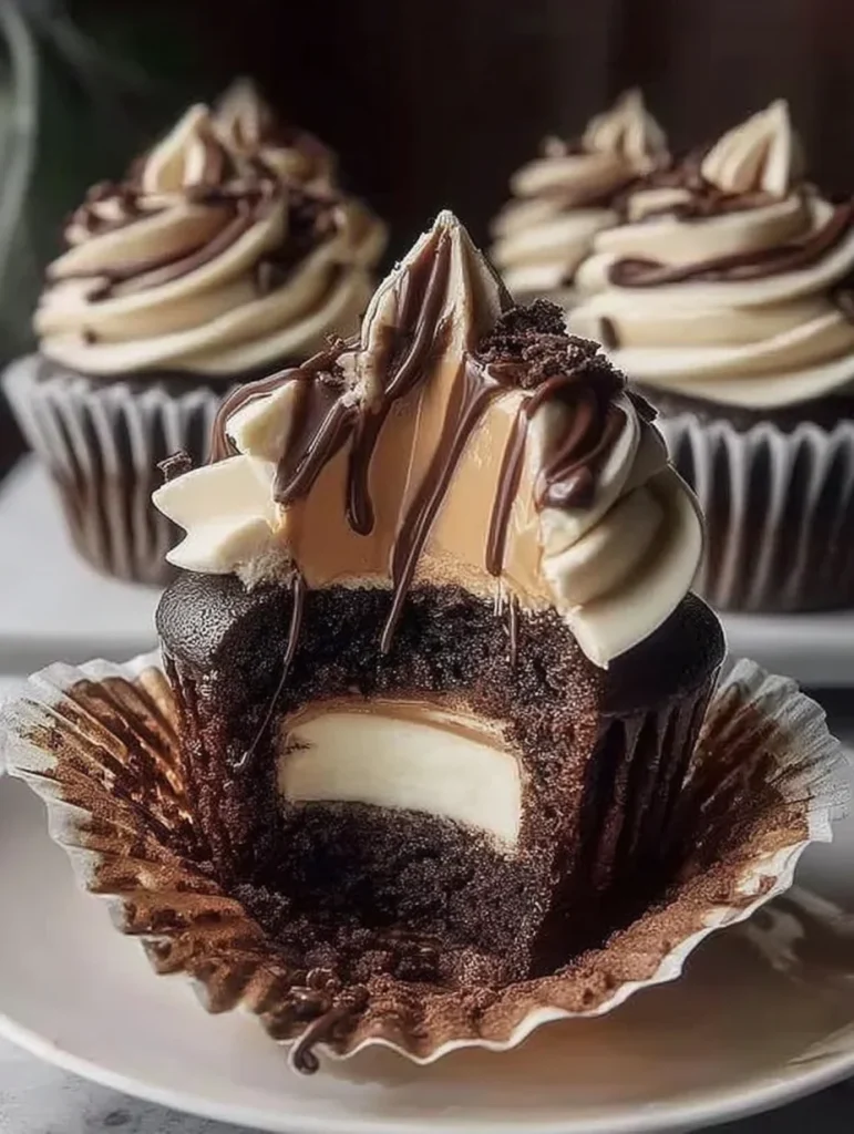 Chocolate Coffee Cream Cupcakes