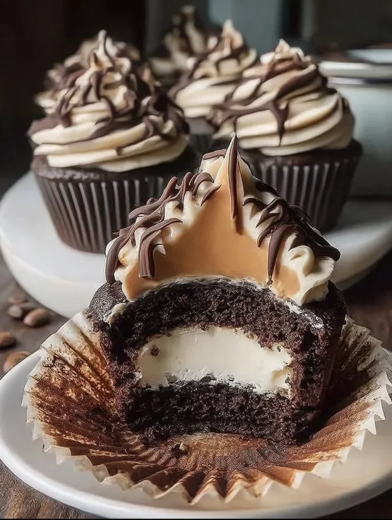 Chocolate Coffee Cream Cupcakes