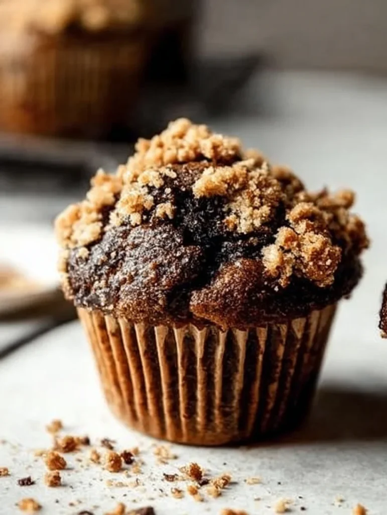 Chocolate Coffee Toffee Crunch Muffins