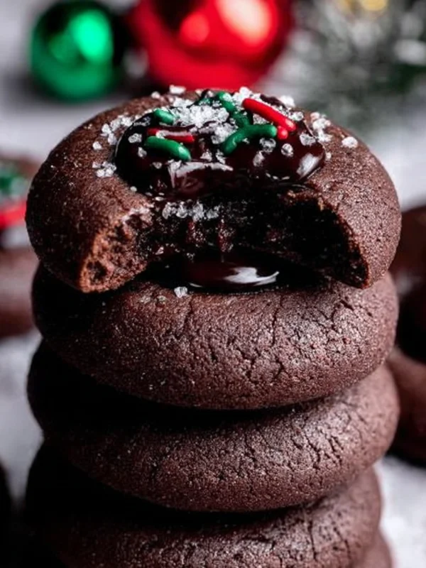 Chocolate Thumbprint Cookies