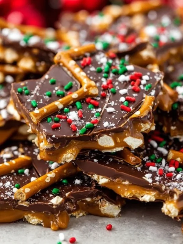 Christmas Crack With Pretzels & Chocolate