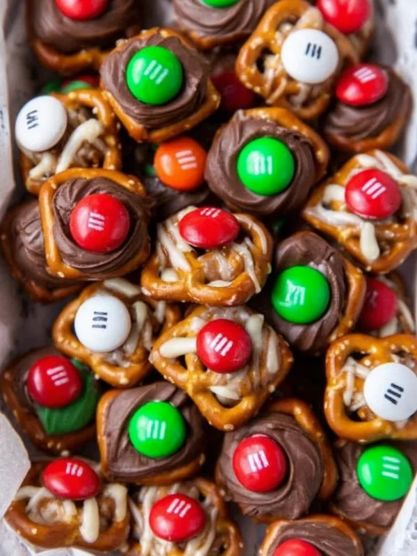 Christmas Pretzel Hugs