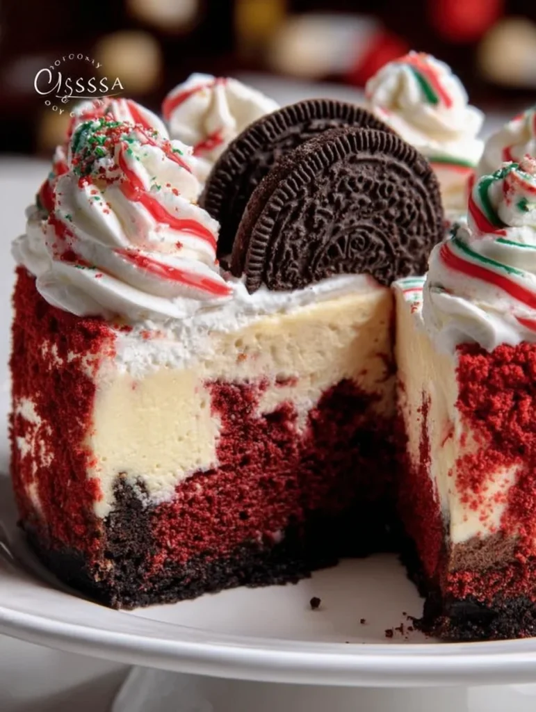 Christmas Red Velvet Cheesecake