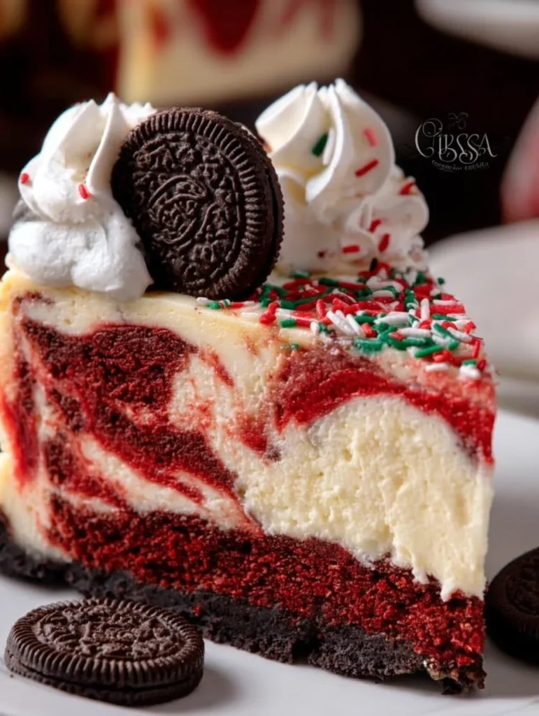 Christmas Red Velvet Cheesecake