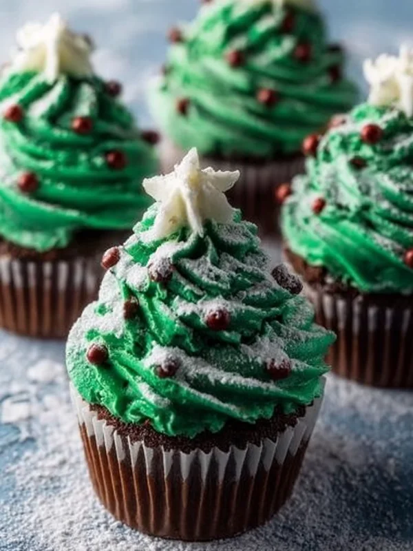 Christmas Tree Cupcakes