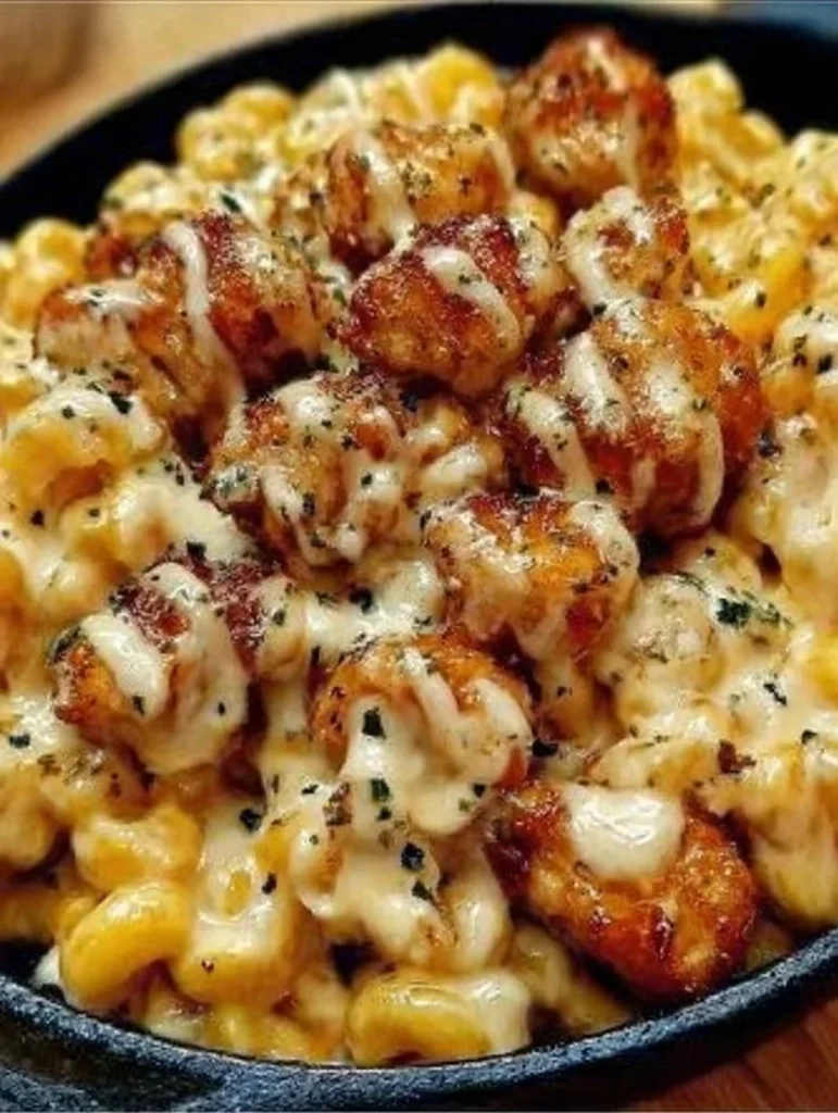 Creamy Honey Pepper Chicken Mac and Cheese