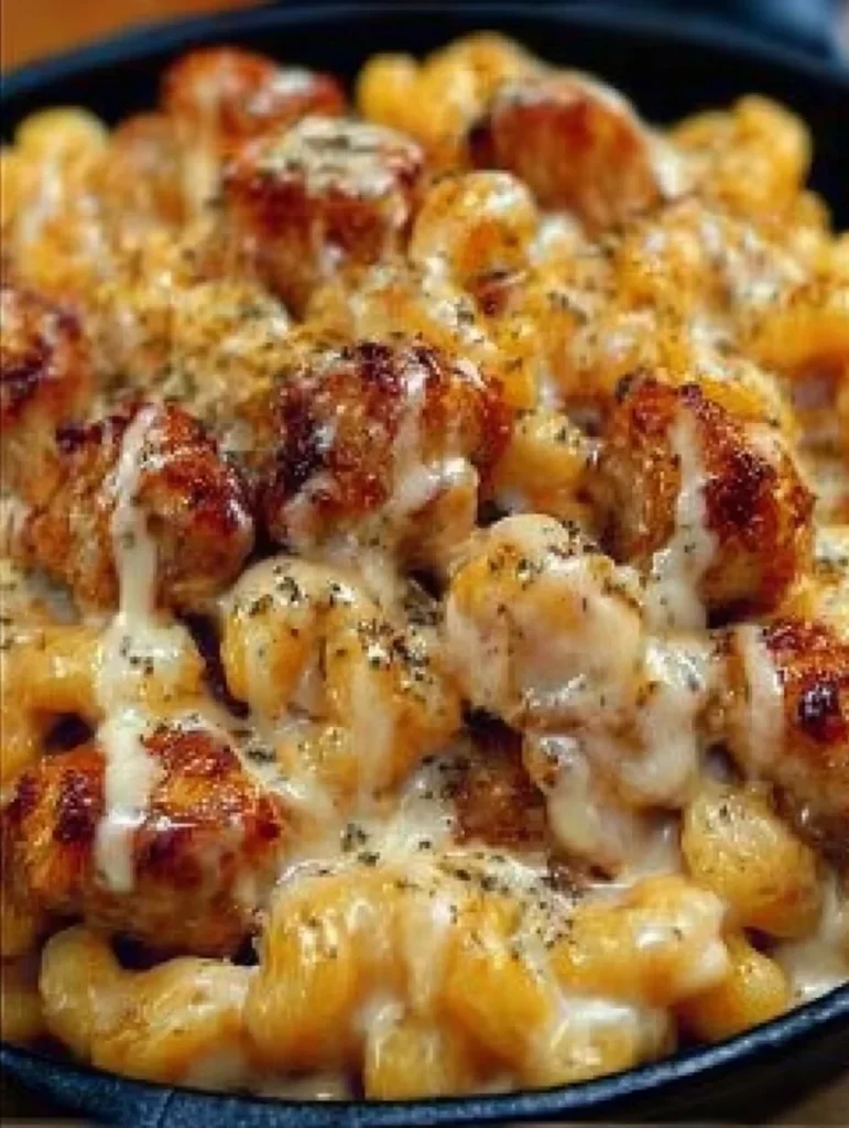 Creamy Honey Pepper Chicken Mac and Cheese