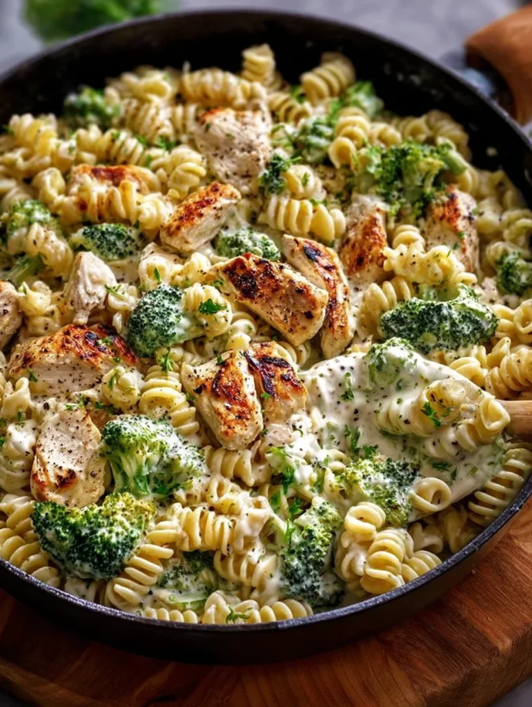 Creamy Rotisserie Chicken Broccoli Pasta