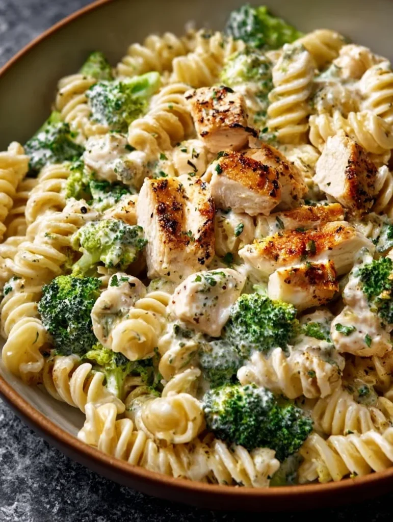 Creamy Rotisserie Chicken Broccoli Pasta