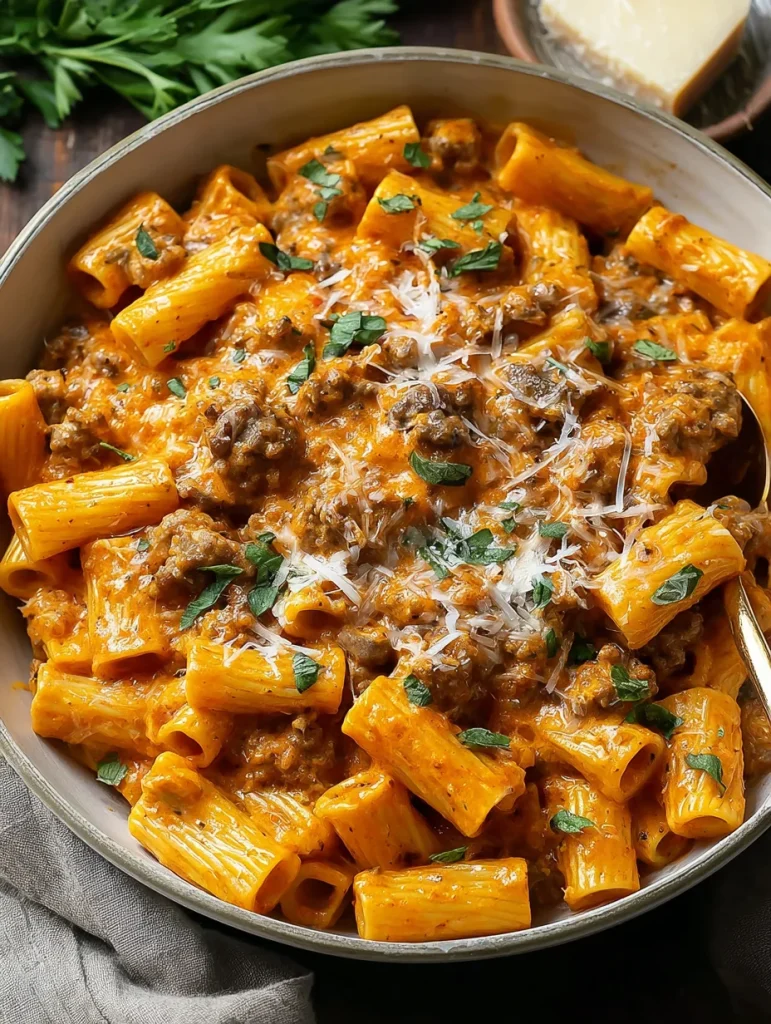 Creamy Sausage Rigatoni