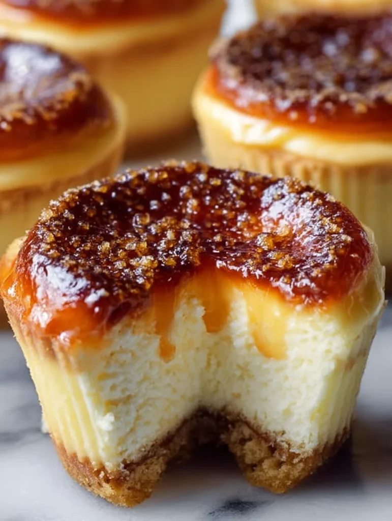 Crème Brûlée Cheesecake Cupcakes