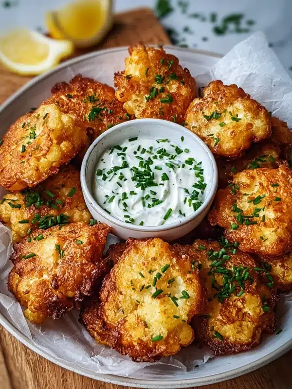 Crispy Cauliflower Fritters