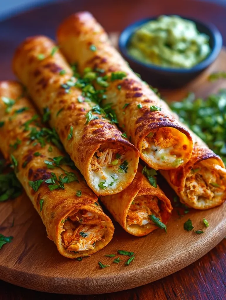 Crunchy Oven-Baked Chicken Taquitos
