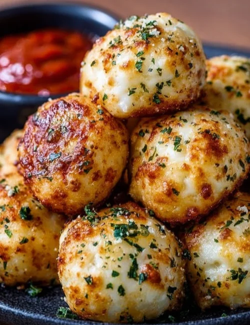 Delicious Cheesy Garlic Pizza Balls