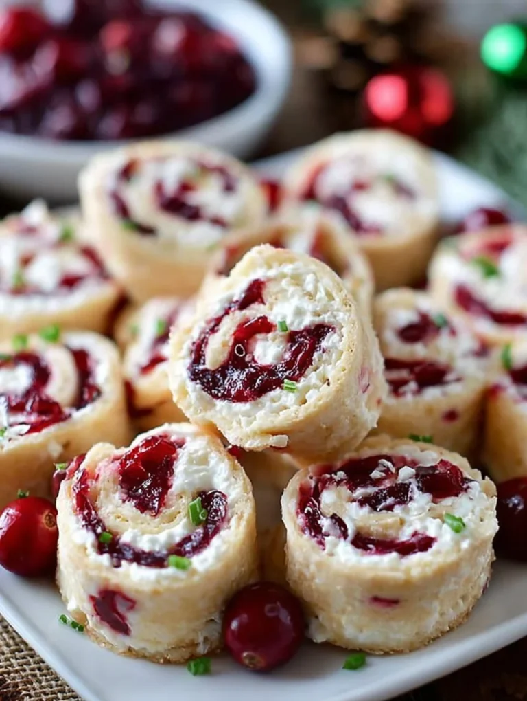 Festive Christmas Cranberry Roll Ups