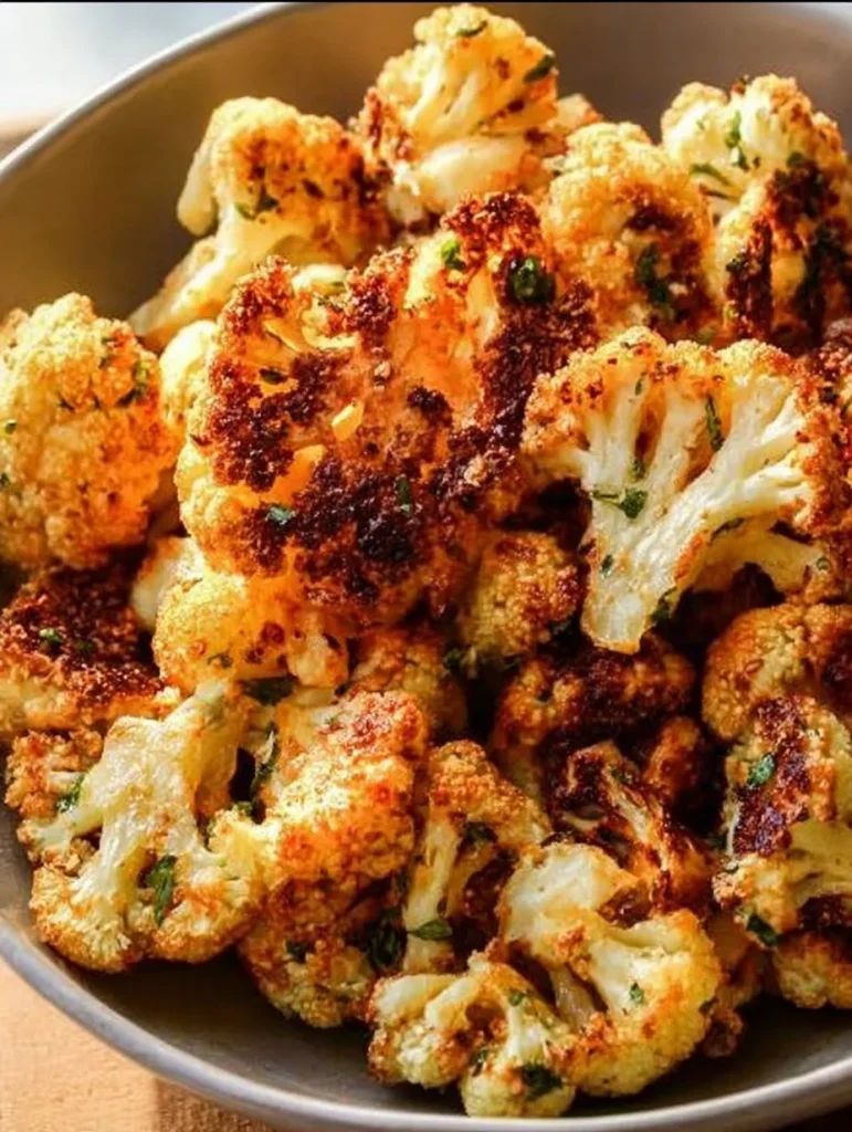 Garlic Parmesan Roasted Cauliflower
