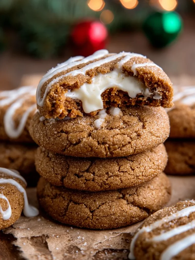 Gingerbread Cheesecake Cookies