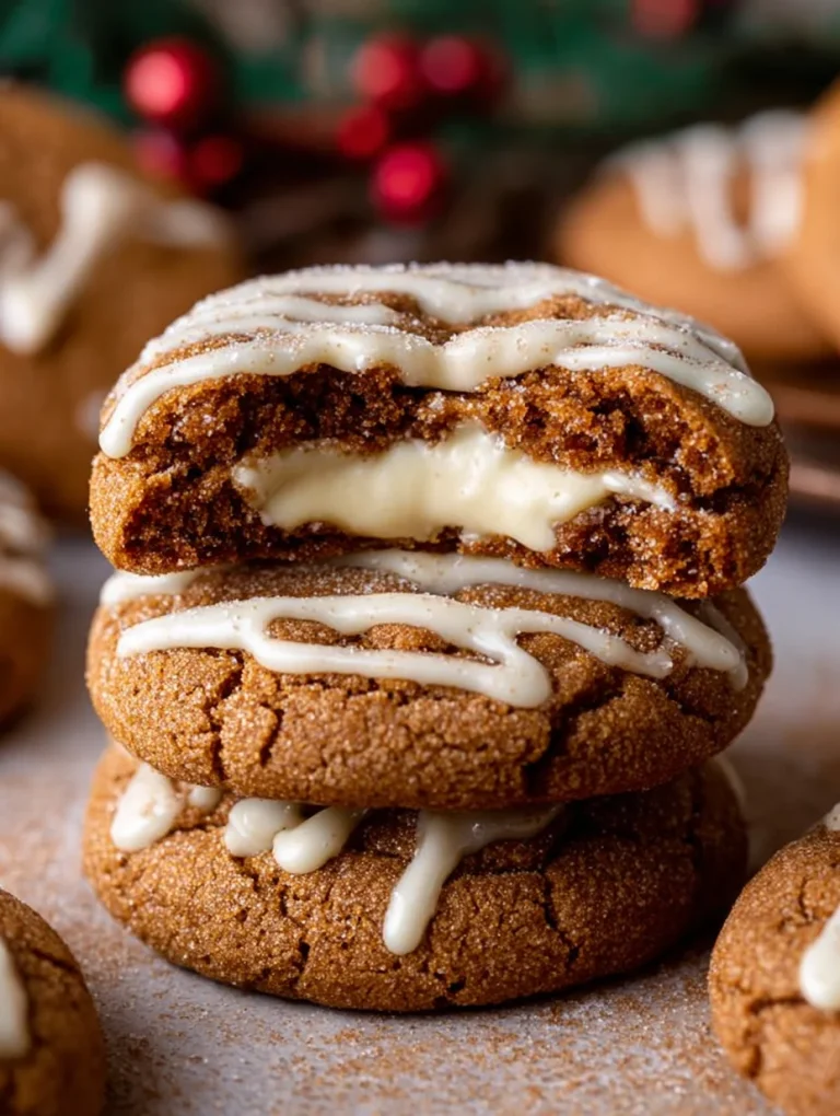 Gingerbread Cheesecake Cookies