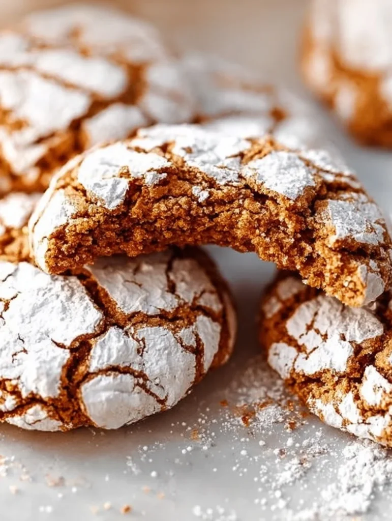 Gingerbread Crinkle Cookies
