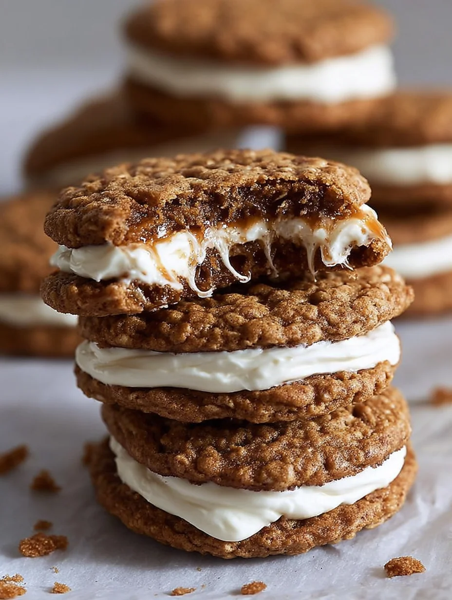 Gingerbread Oatmeal Cream Pies