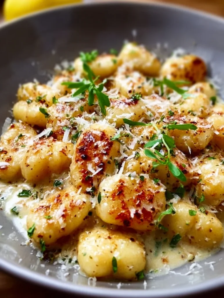 Gnocchi with Lemon-Parmesan Sauce recipe