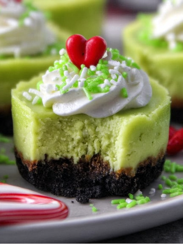 Grinch Mini Cheesecakes