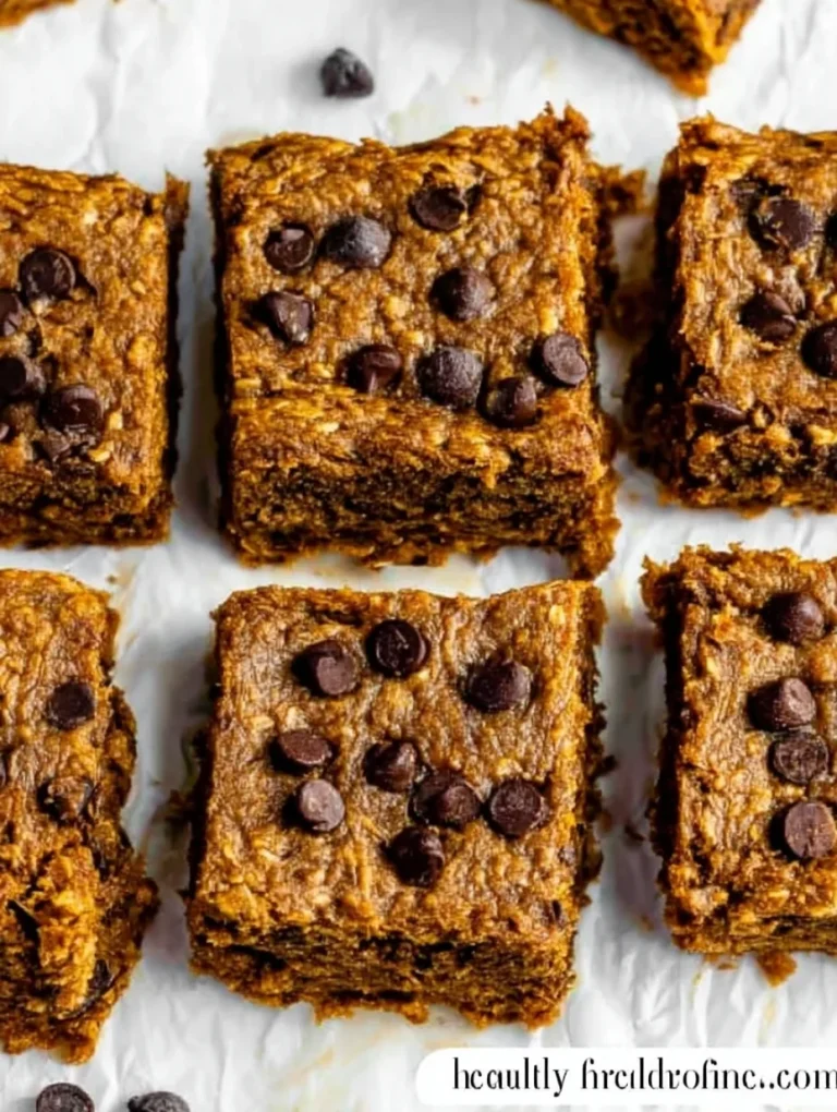 Healthy Pumpkin Oatmeal Bars
