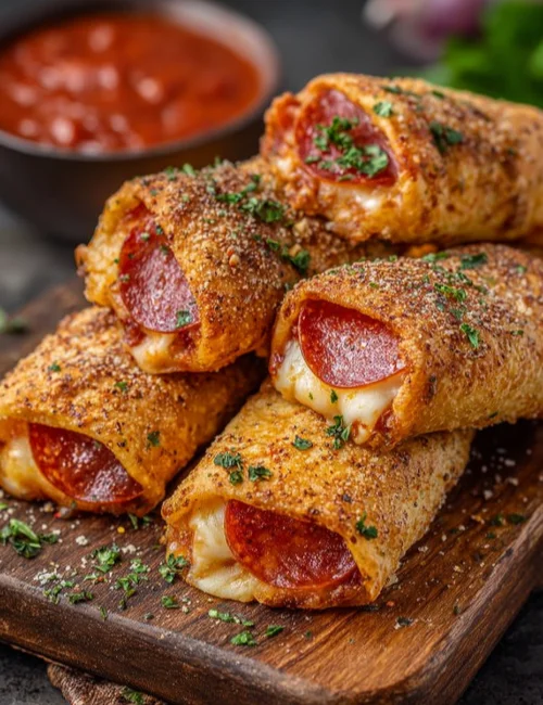 High Protein Pepperoni Pizza Rolls