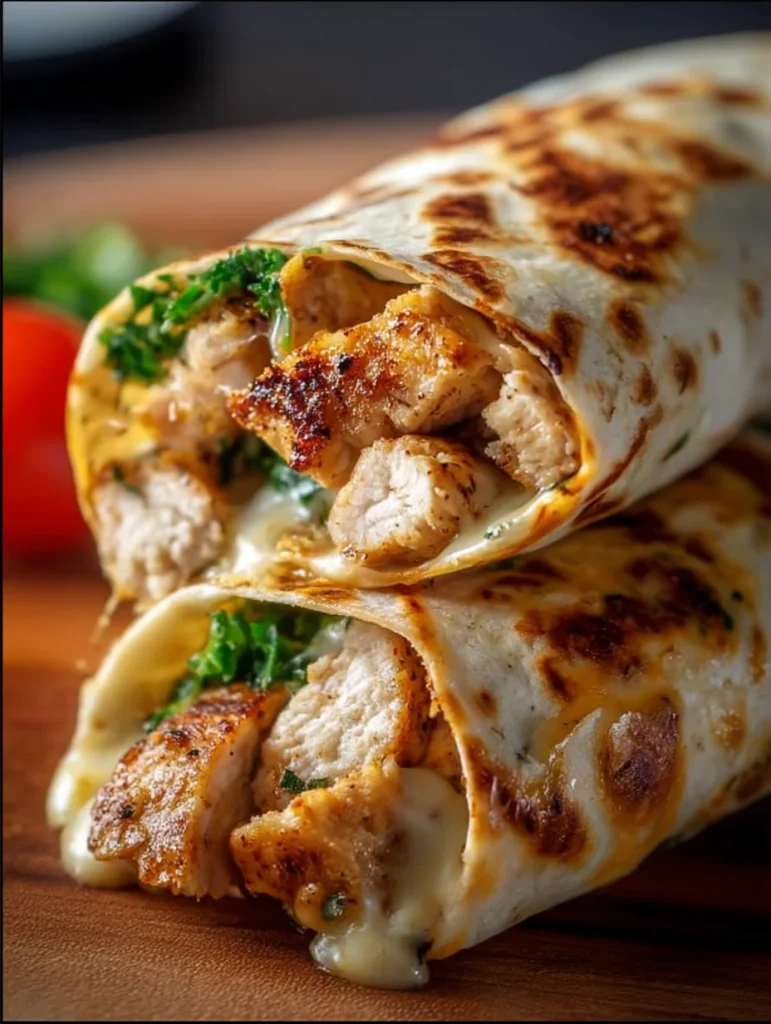 Low Carb Cheesy Garlic Chicken Wraps Recipes