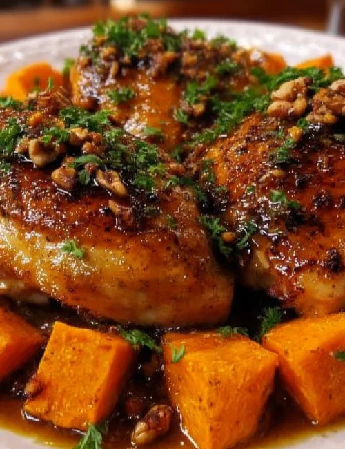 Maple-Glazed Chicken with Sweet Potatoes