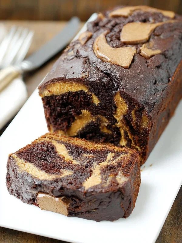 Marbled Peanut Butter Chocolate Cake