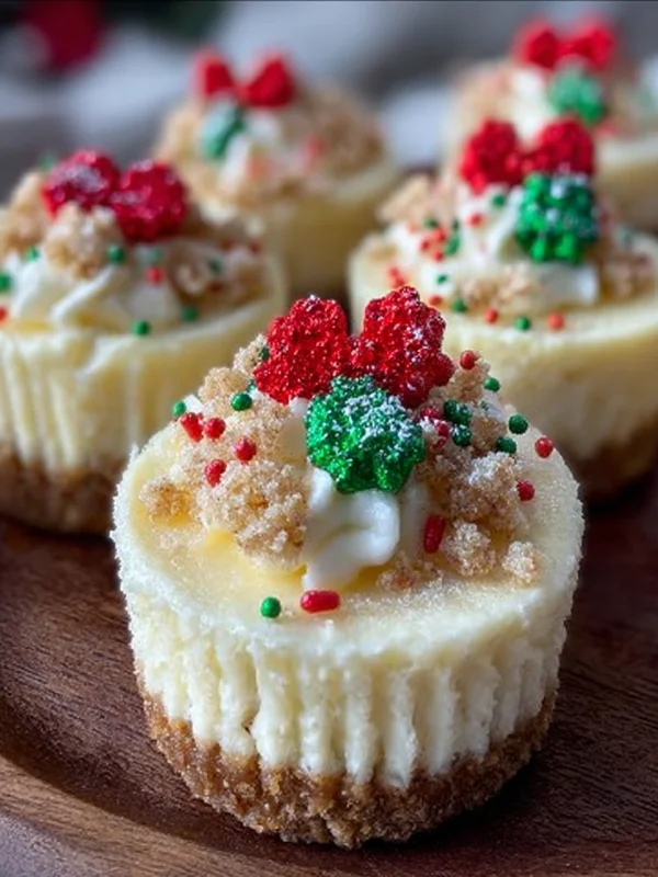 Mini Christmas Cheesecakes