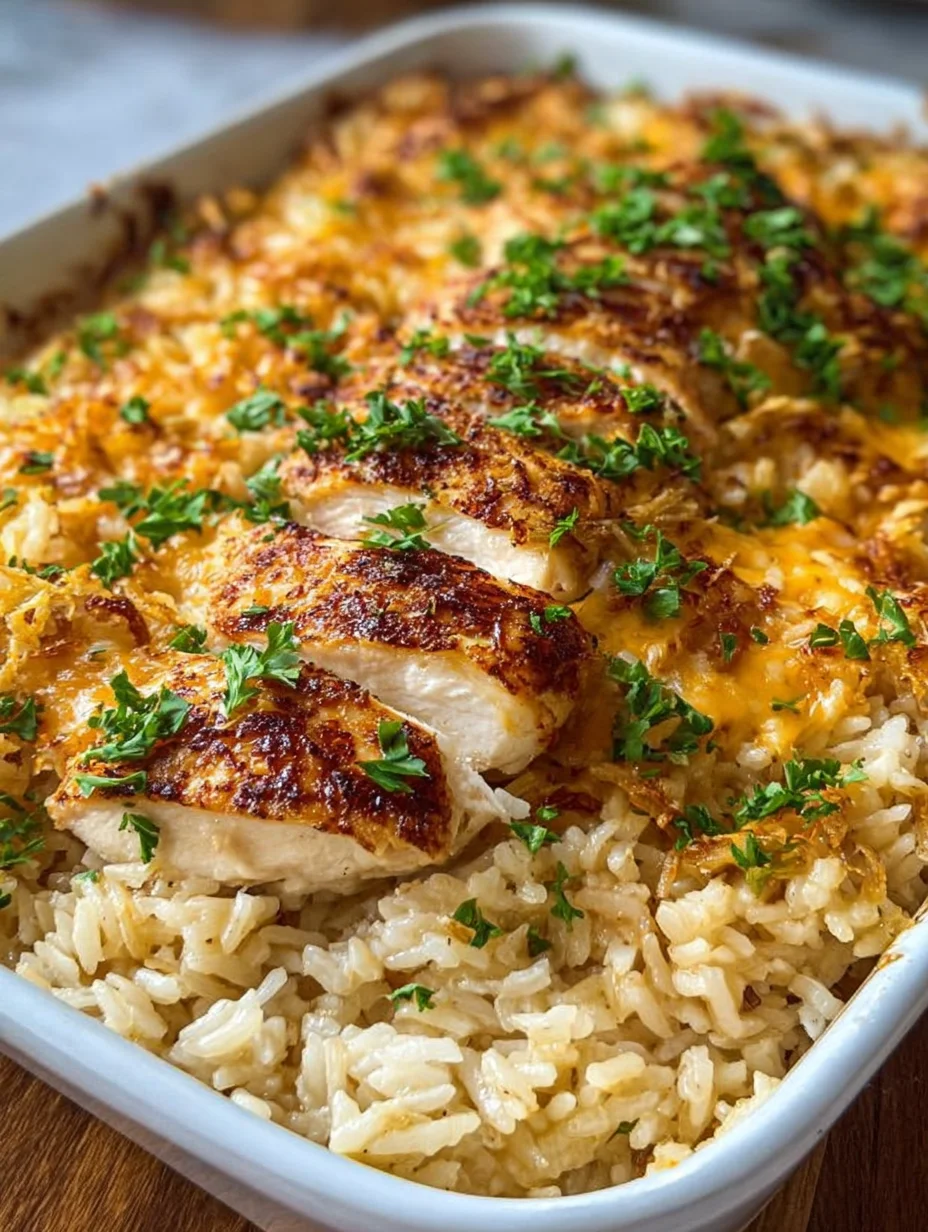 No Peek Chicken and Rice Casserole