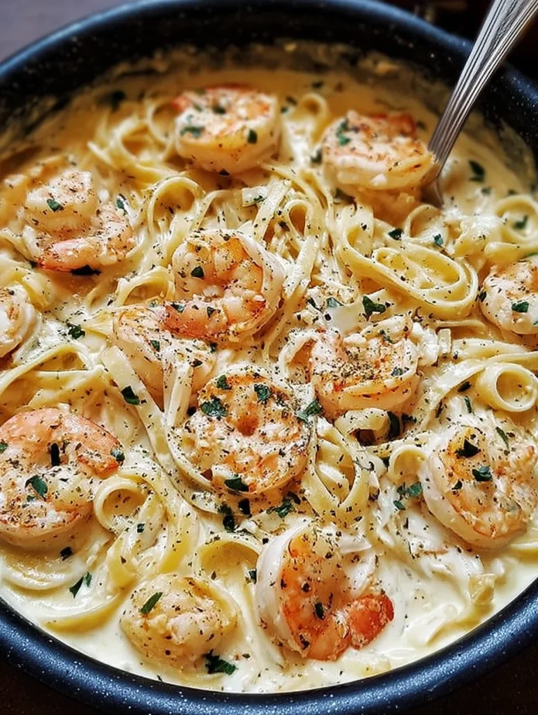 One-Pot Shrimp and Crab Alfredo