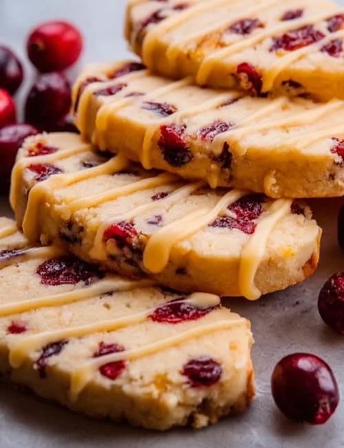 Orange Cranberry Shortbread Cookies